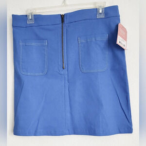 Sugar High Ladies Zip Front Skirt Pockets Sz L (NWT)